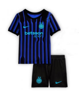 Inter Milan Maglia Gara Casa Repliche 2025-26 Bambino Maniche Corte